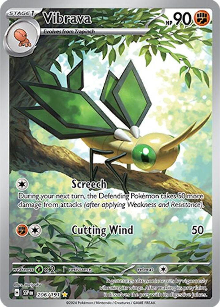 Vibrava - [  206/191 ] - Illustration Rare - Pokemon SV08 Surging Sparks