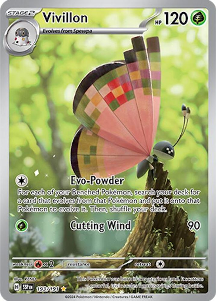 Vivillon - [  193/191 ] - Illustration Rare - Pokemon SV08 Surging Sparks
