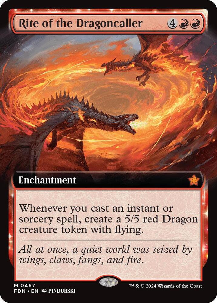 FOIL EXTENDED Rite of the Dragoncaller - #467 - Mythic Foundations