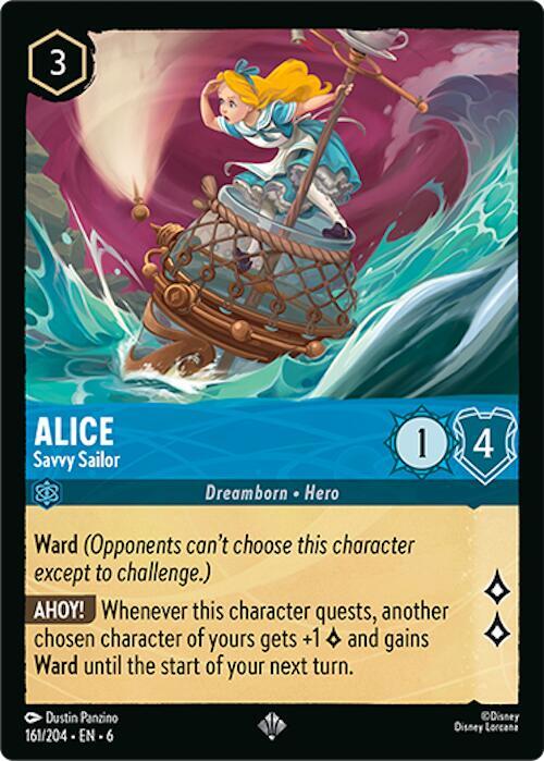 COLD FOIL Alice - Savvy Sailor - 161/204 - Rare - Lorcana Azurite Sea