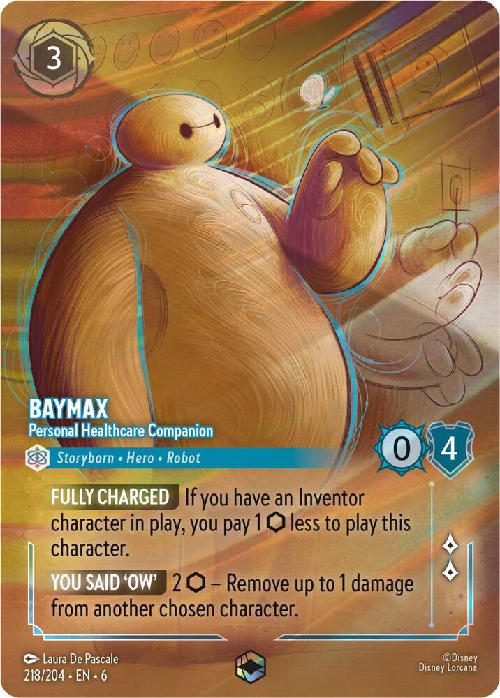 ENCHANTED Baymax - Personal Healthcare Companion - 218/204 - Enchanted - Lorcana Azurite Sea