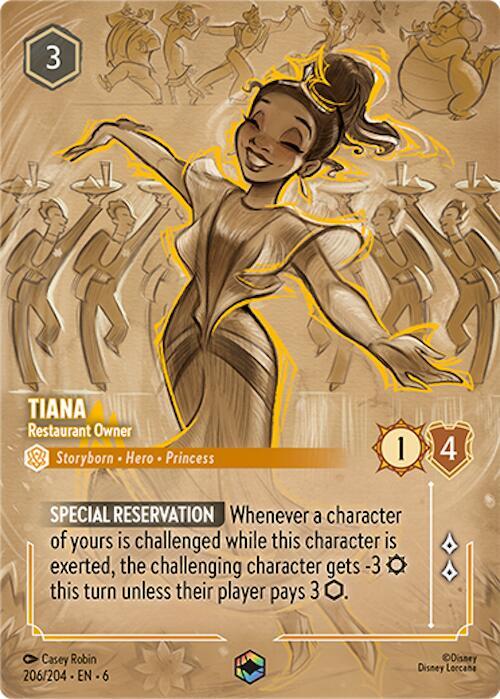 ENCHANTED Tiana - Restaurant Owner - 206/204 - Enchanted - Lorcana Azurite Sea