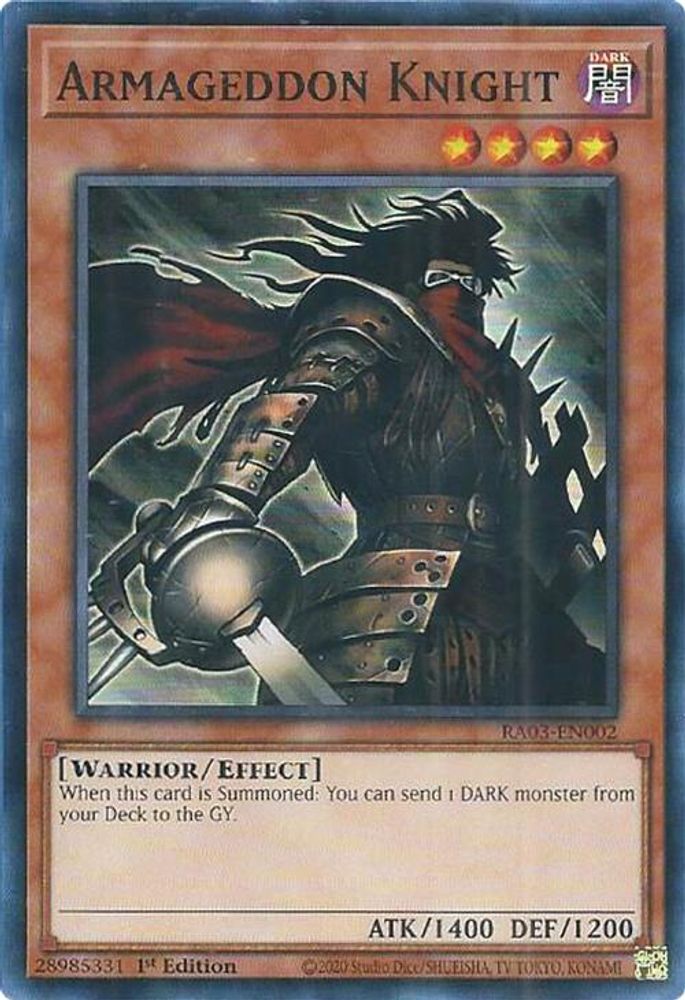 [SUPER RARE] Armageddon Knight - (RA03-EN002) - 1st Edition