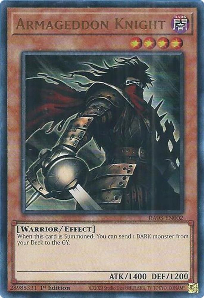 [ULTRA RARE] Armageddon Knight (UR) - (RA03-EN002) - 1st Edition