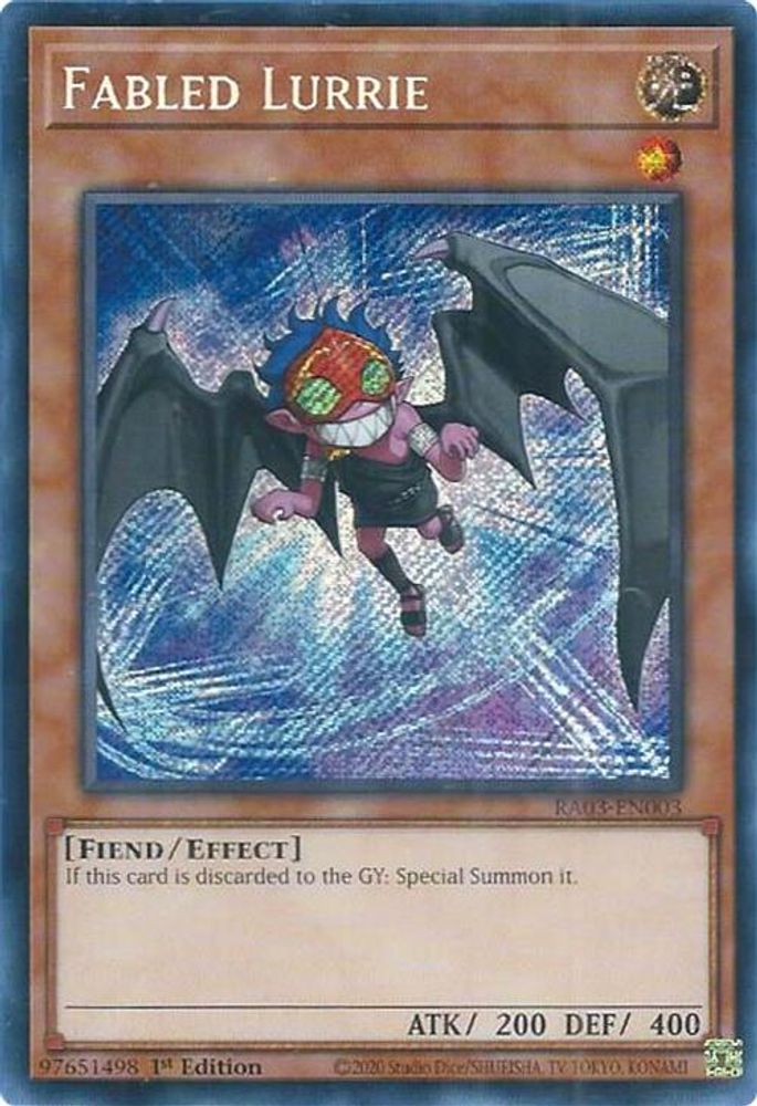 [SECRET RARE] Fabled Lurrie (Secret Rare) - (RA03-EN003) - 1st Edition