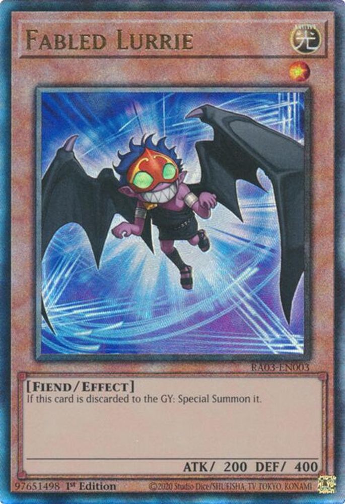 [ULTIMATE RARE] Fabled Lurrie (PUR) - (RA03-EN003) - 1st Edition