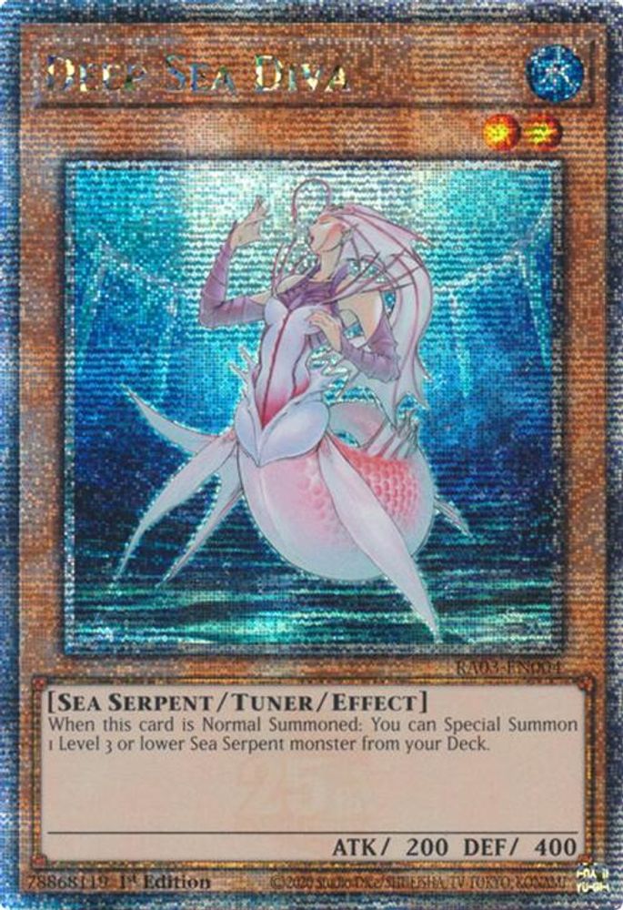[QUARTER CENTURY RARE] Deep Sea Diva (Quarter Century Secret Rare) - (RA03-EN004) - 1st Edition