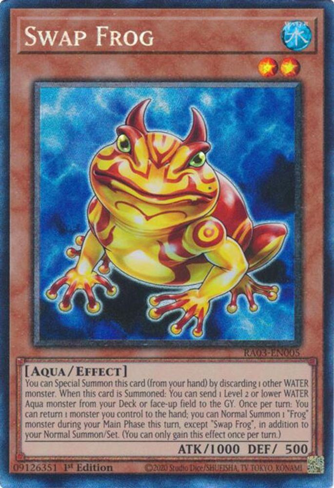 [COLLECTOR RARE] Swap Frog (PCR) - (RA03-EN005) - 1st Edition