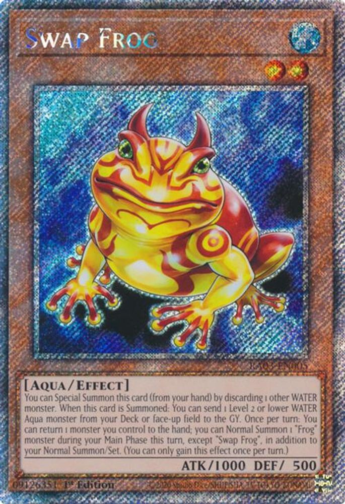[PLATINUM RARE] Swap Frog (Platinum Secret Rare) - (RA03-EN005) - 1st Edition
