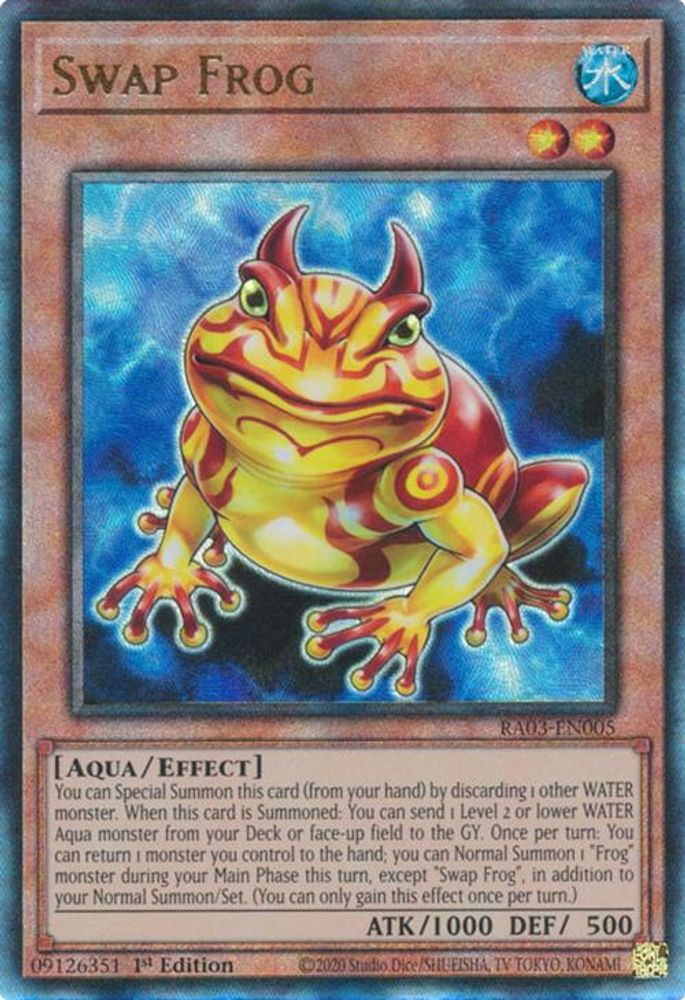 [ULTIMATE RARE] Swap Frog (PUR) - (RA03-EN005) - 1st Edition