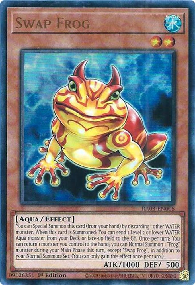 [ULTRA RARE] Swap Frog (UR) - (RA03-EN005) - 1st Edition