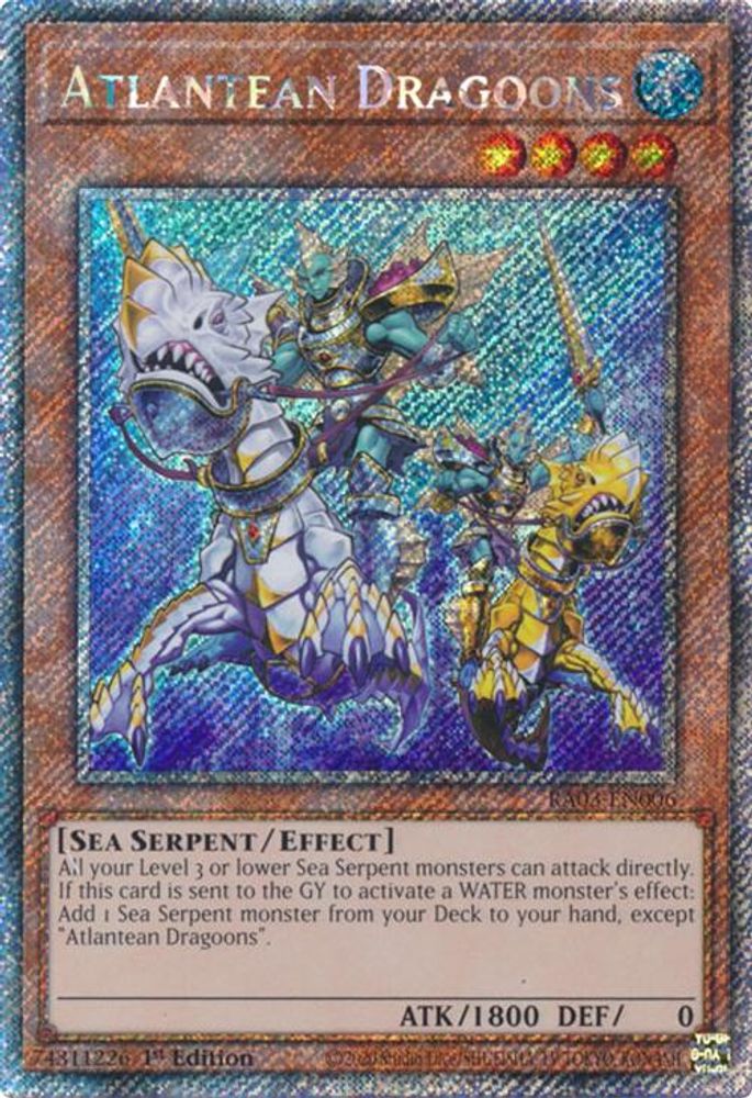 [PLATINUM RARE] Atlantean Dragoons (Platinum Secret Rare) - (RA03-EN006) - 1st Edition