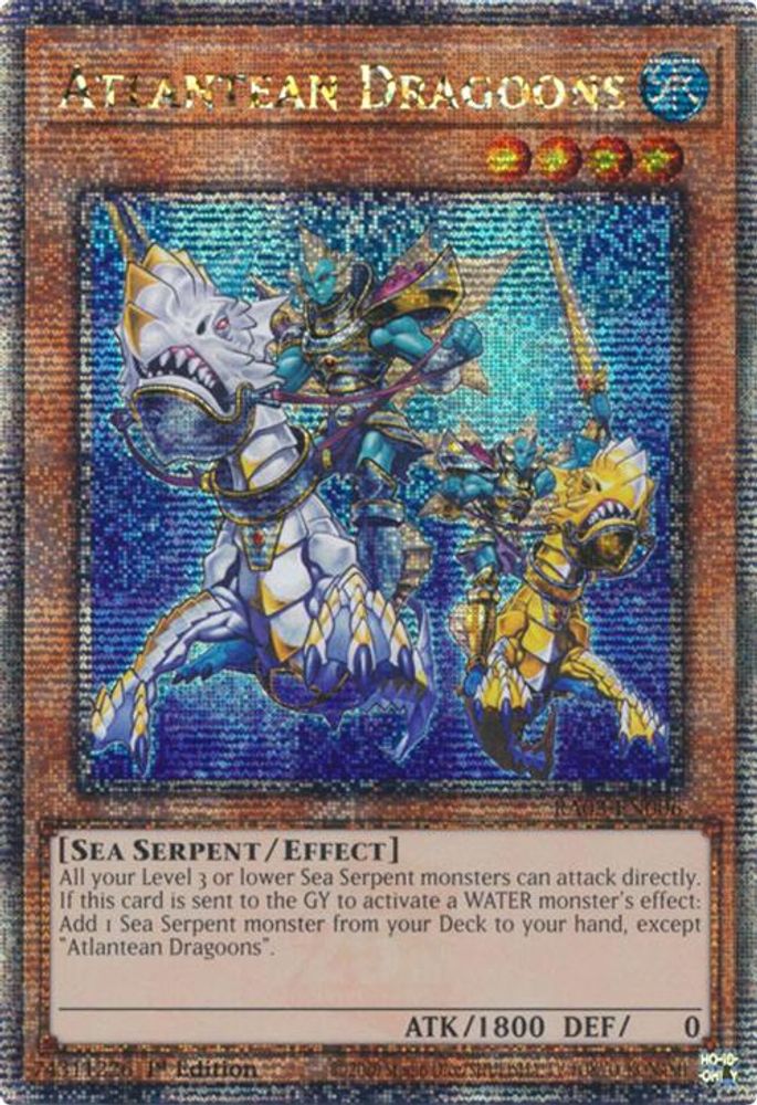 [QUARTER CENTURY RARE] Atlantean Dragoons (Quarter Century Secret Rare) - (RA03-EN006) - 1st Edition