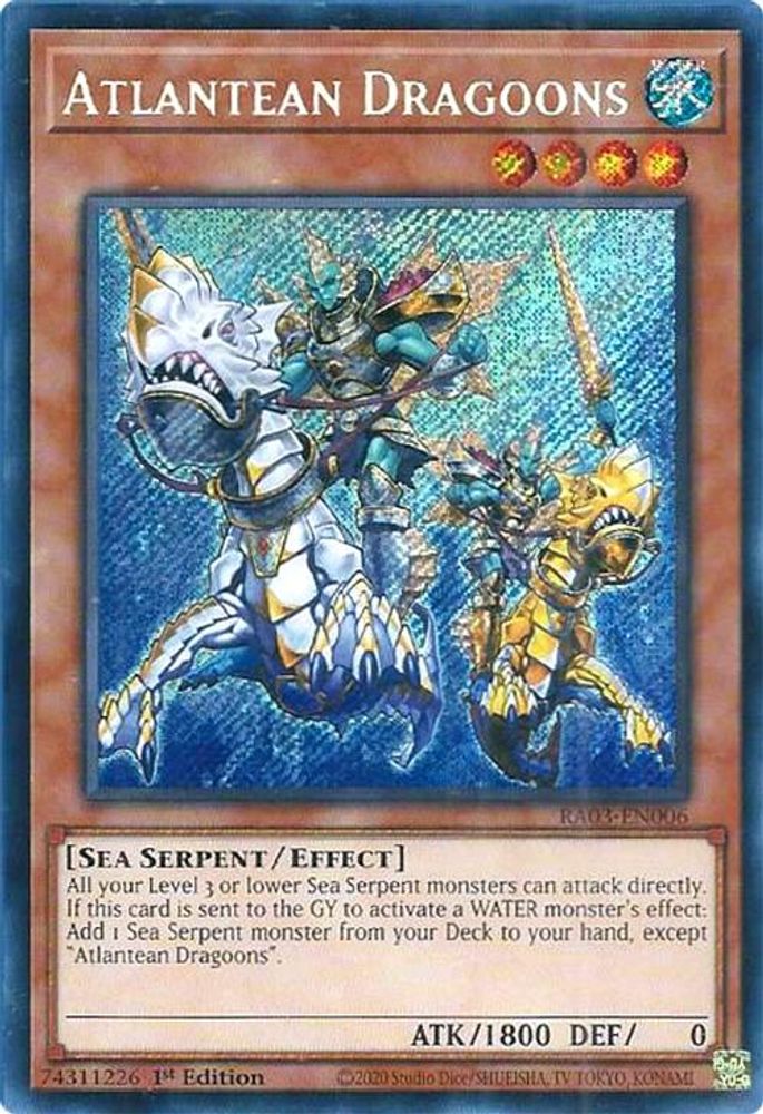 [SECRET RARE] Atlantean Dragoons (Secret Rare) - (RA03-EN006) - 1st Edition