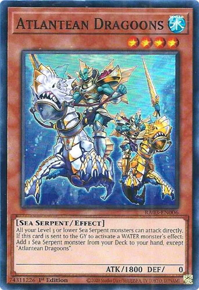 [SUPER RARE] Atlantean Dragoons - (RA03-EN006) - 1st Edition