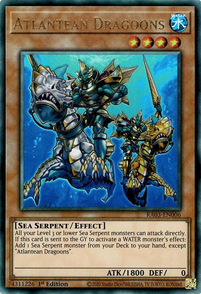 [ULTIMATE RARE] Atlantean Dragoons (PUR) - (RA03-EN006) - 1st Edition