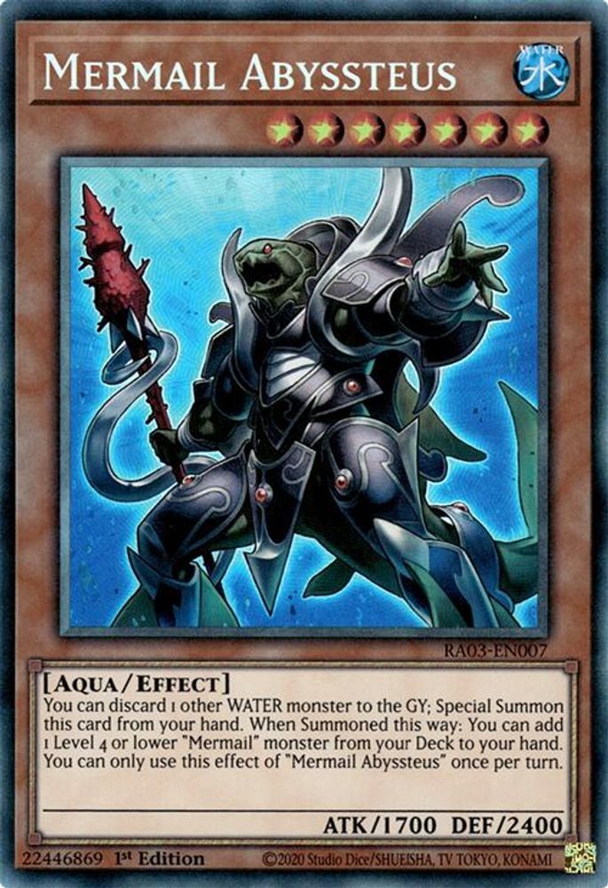 [COLLECTOR RARE] Mermail Abyssteus (PCR) - (RA03-EN007) - 1st Edition