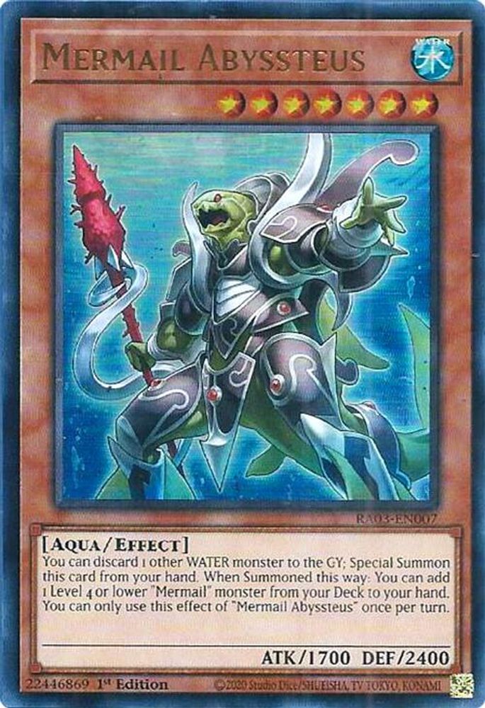 [ULTRA RARE] Mermail Abyssteus (UR) - (RA03-EN007) - 1st Edition