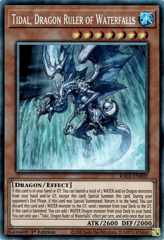 [COLLECTOR RARE] Tidal, Dragon Ruler of Waterfalls (PCR) - (RA03-EN009) - 1st Edition