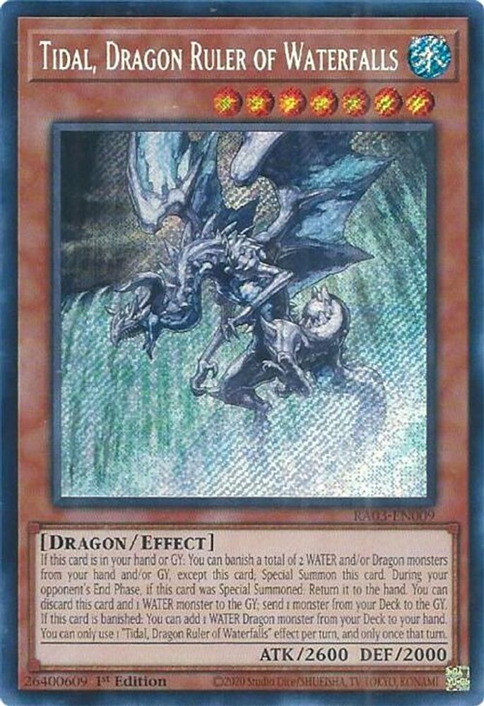 [SECRET RARE] Tidal, Dragon Ruler of Waterfalls (Secret Rare) - (RA03-EN009) - 1st Edition