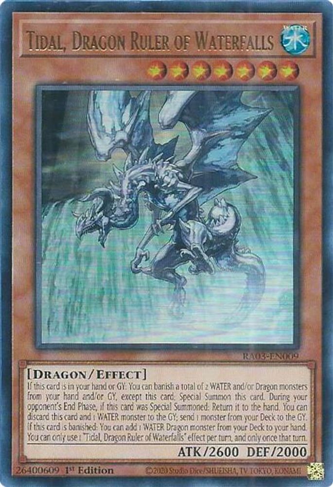 [ULTRA RARE] Tidal, Dragon Ruler of Waterfalls (UR) - (RA03-EN009) - 1st Edition