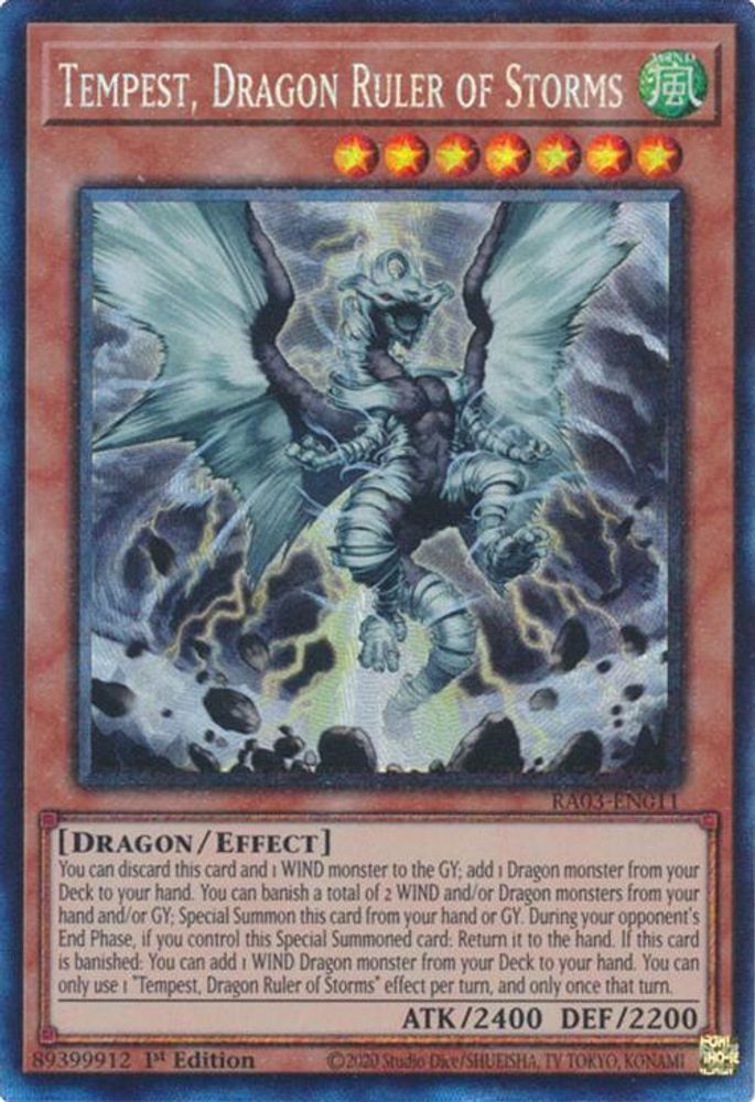 [COLLECTOR RARE] Tempest, Dragon Ruler of Storms (PCR) - (RA03-EN011) - 1st Edition