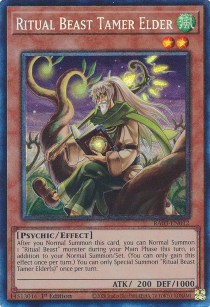 [COLLECTOR RARE] Ritual Beast Tamer Elder (PCR) - (RA03-EN012) - 1st Edition
