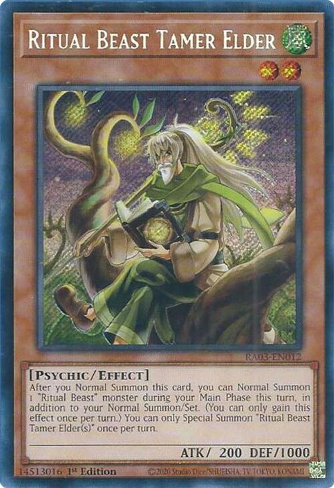 [SECRET RARE] Ritual Beast Tamer Elder (Secret Rare) - (RA03-EN012) - 1st Edition