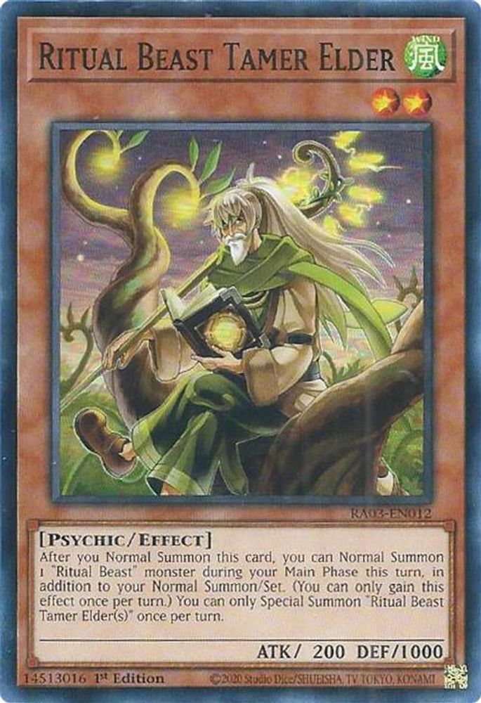 [SUPER RARE] Ritual Beast Tamer Elder - (RA03-EN012) - 1st Edition