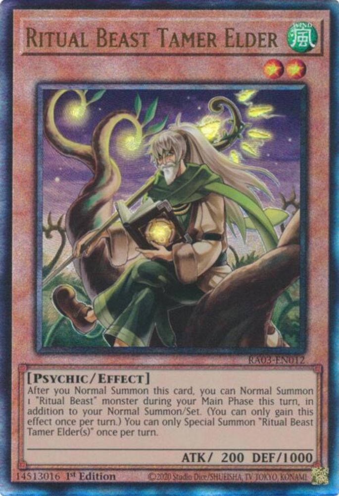 [ULTIMATE RARE] Ritual Beast Tamer Elder (PUR) - (RA03-EN012) - 1st Edition