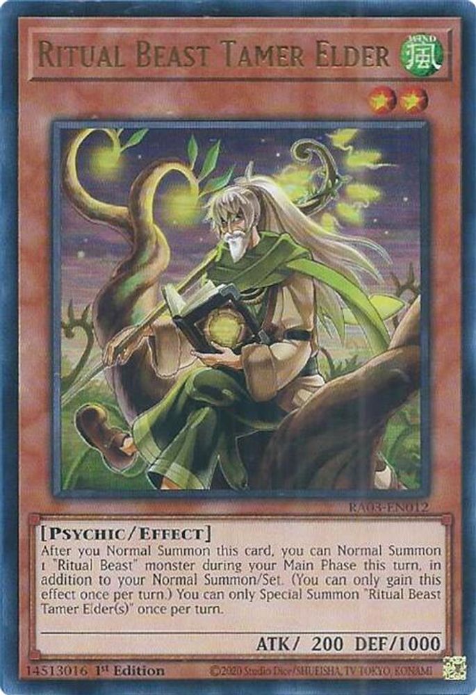 [ULTRA RARE] Ritual Beast Tamer Elder (UR) - (RA03-EN012) - 1st Edition