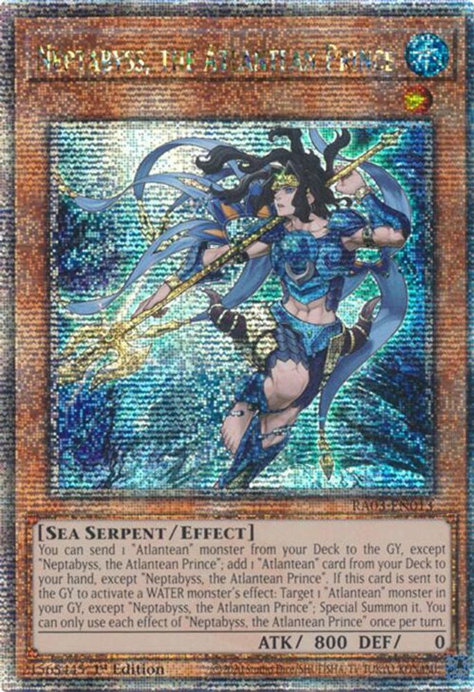 [QUARTER CENTURY RARE] Neptabyss, the Atlantean Prince (Quarter Century Secret Rare) - (RA03-EN013) - 1st Edition