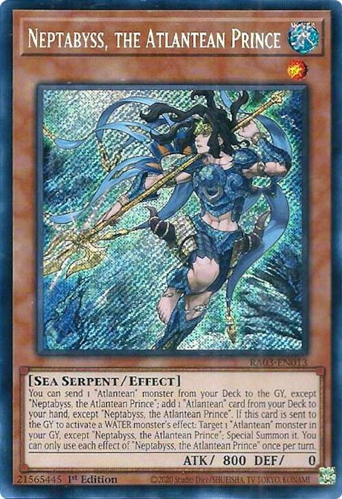 [SECRET RARE] Neptabyss, the Atlantean Prince (Secret Rare) - (RA03-EN013) - 1st Edition