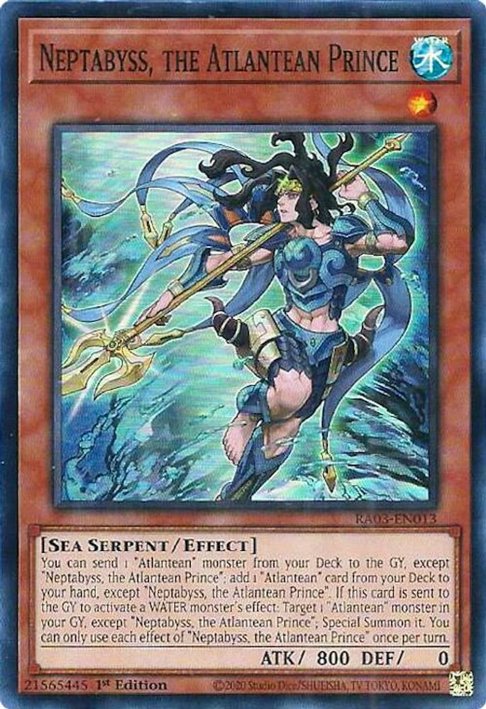 [SUPER RARE] Neptabyss, the Atlantean Prince - (RA03-EN013) - 1st Edition