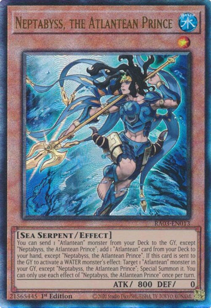 [ULTIMATE RARE] Neptabyss, the Atlantean Prince (PUR) - (RA03-EN013) - 1st Edition