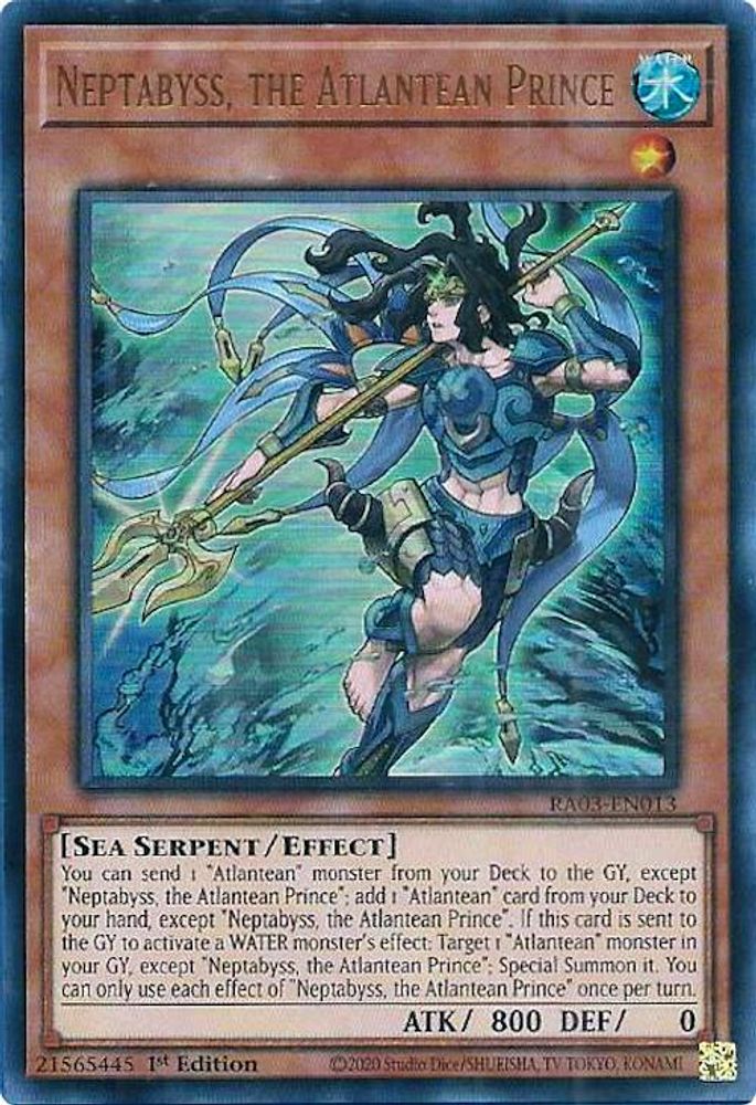 [ULTRA RARE] Neptabyss, the Atlantean Prince (UR) - (RA03-EN013) - 1st Edition
