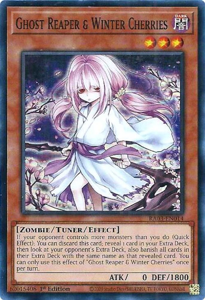 [ALTERANTE ART] [SUPER RARE] Ghost Reaper & Winter Cherries - (RA03-EN014) - 1st Edition