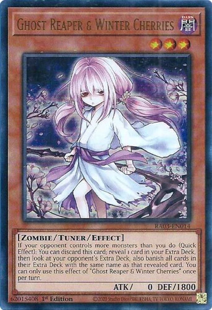 [ALTERANTE ART] [ULTRA RARE] Ghost Reaper & Winter Cherries (UR) - (RA03-EN014) - 1st Edition