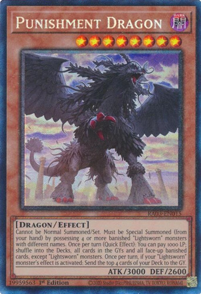 [COLLECTOR RARE] Punishment Dragon (PCR) - (RA03-EN015) - 1st Edition