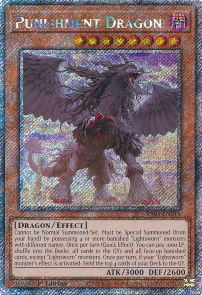 [PLATINUM RARE] Punishment Dragon (Platinum Secret Rare) - (RA03-EN015) - 1st Edition