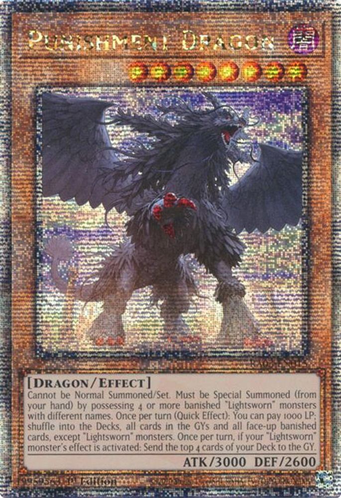 [QUARTER CENTURY RARE] Punishment Dragon (Quarter Century Secret Rare) - (RA03-EN015) - 1st Edition