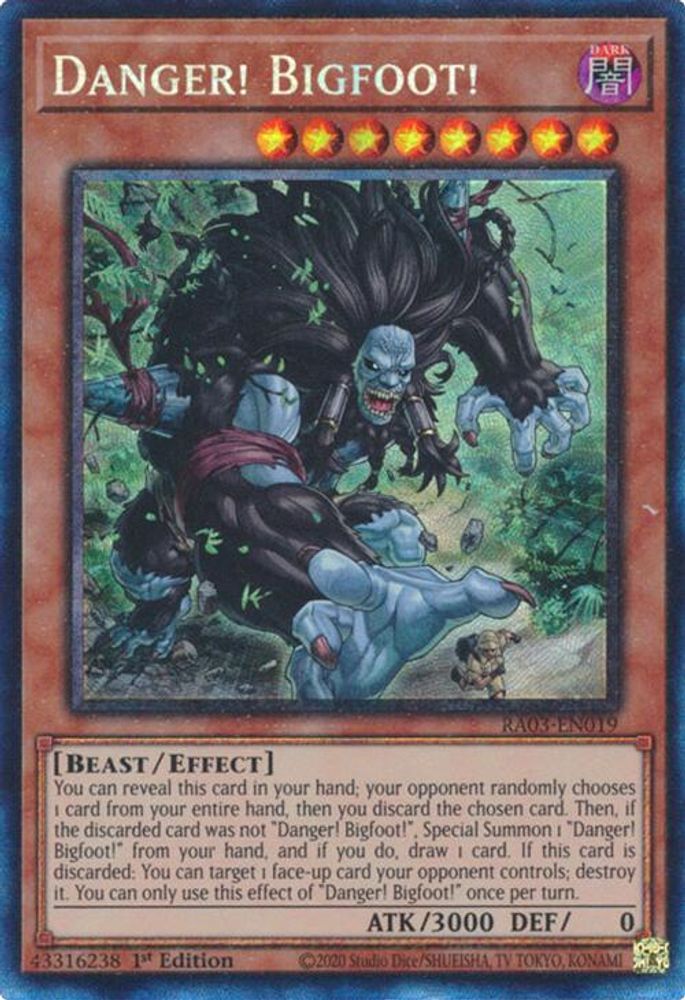 [COLLECTOR RARE] Danger! Bigfoot! (PCR) - (RA03-EN019) - 1st Edition