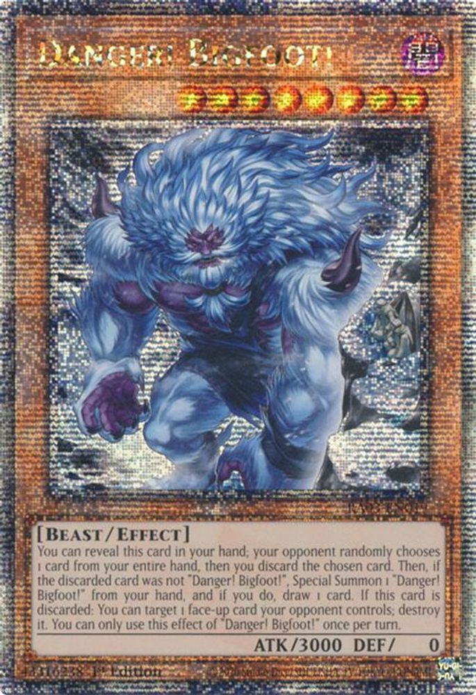 [ALTERANTE ART] [QUARTER CENTURY RARE] Danger! Bigfoot! (Quarter Century Secret Rare) - (RA03-EN019) - 1st Edition
