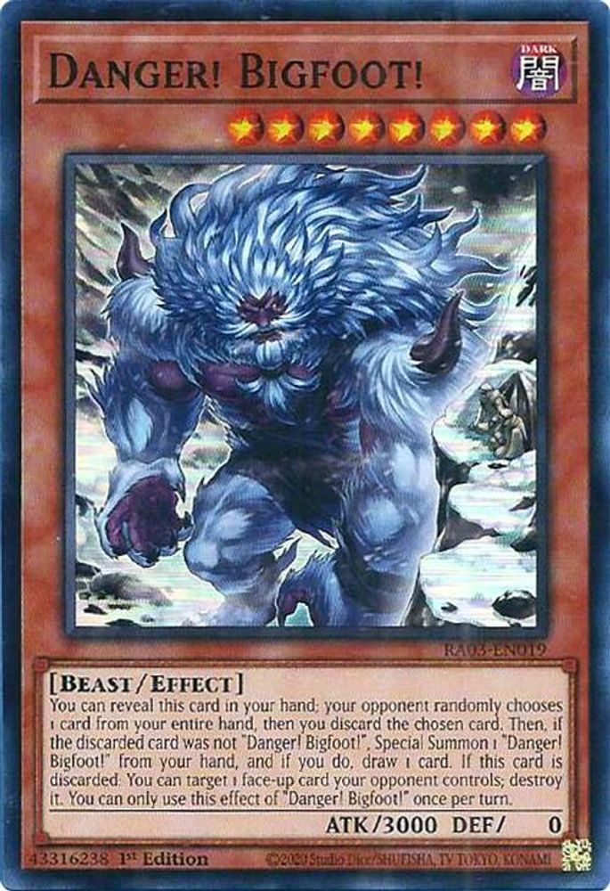 [ALTERANTE ART] [SUPER RARE] Danger! Bigfoot! - (RA03-EN019) - 1st Edition