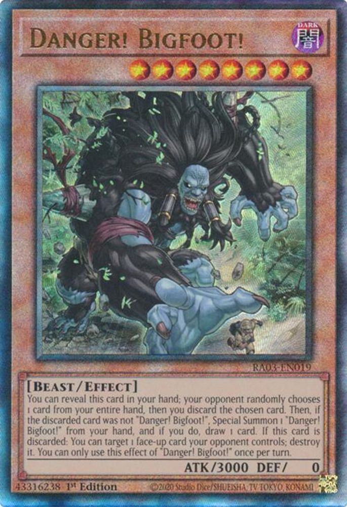 [ULTIMATE RARE] Danger! Bigfoot! (PUR) - (RA03-EN019) - 1st Edition