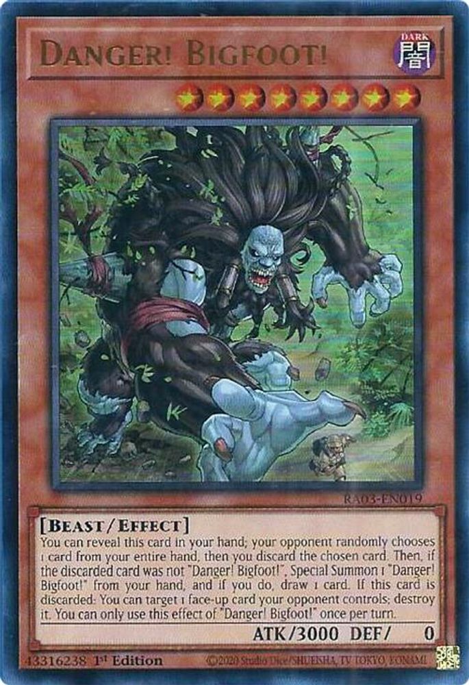 [ULTRA RARE] Danger! Bigfoot! (UR) - (RA03-EN019) - 1st Edition