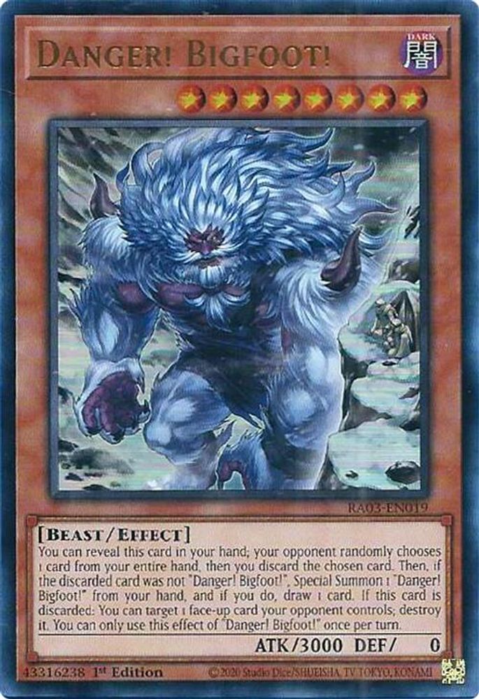 [ALTERANTE ART] [ULTRA RARE] Danger! Bigfoot! (UR) - (RA03-EN019) - 1st Edition