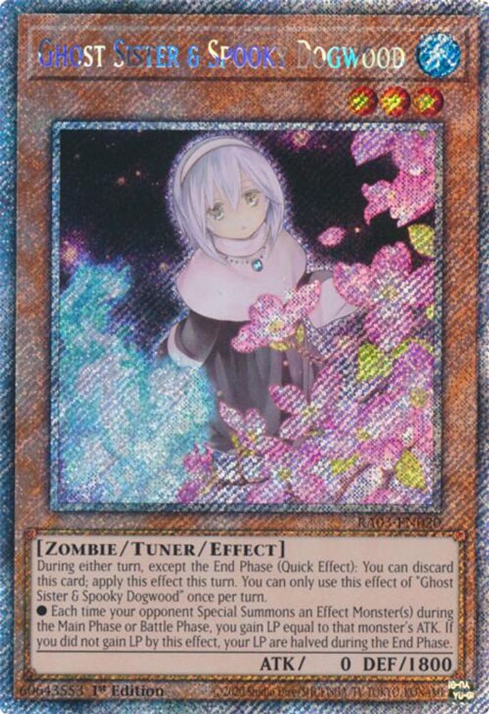 [ALTERANTE ART] [PLATINUM RARE] Ghost Sister & Spooky Dogwood (Platinum Secret Rare) - (RA03-EN020) - 1st Edition
