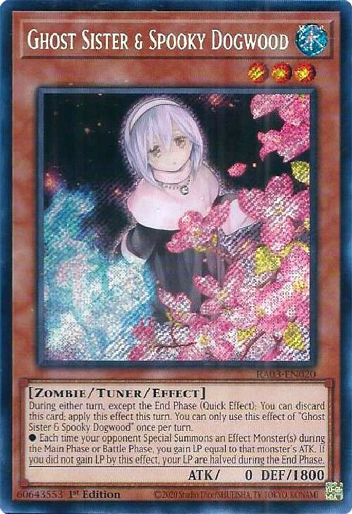[ALTERANTE ART] [SECRET RARE] Ghost Sister & Spooky Dogwood (Secret Rare) - (RA03-EN020) - 1st Edition