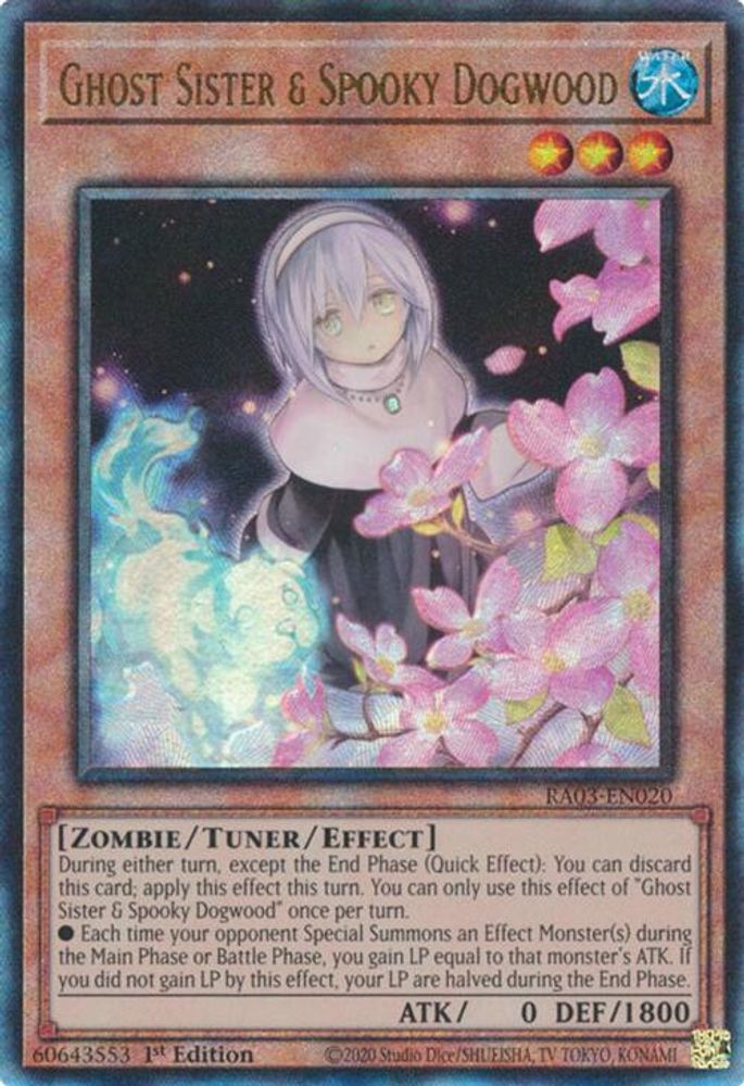 [ALTERANTE ART] [ULTIMATE RARE] Ghost Sister & Spooky Dogwood (PUR) - (RA03-EN020) - 1st Edition